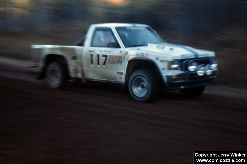 The Ken Stewart / Doc Schrader Chevy S-10 leaves the start of Menge Creek 2.