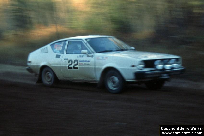 Chris Czyzio / Eric Carlson leave the start of Menge Creek 2 in their Plymouth Arrow.