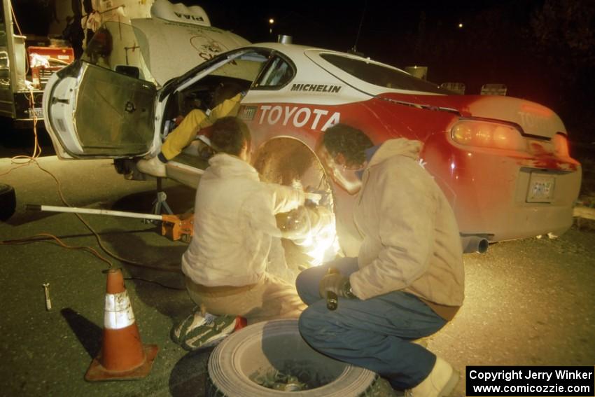 The Ralph Kosmides / Joe Noyes Toyota Supra gets serviced in Kenton(1).