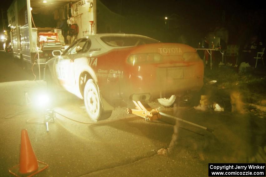 The Ralph Kosmides / Joe Noyes Toyota Supra gets serviced in Kenton(2).