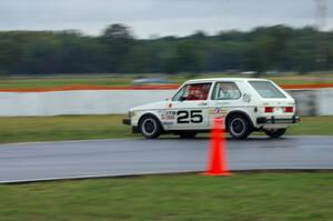 Jimmy Griggs' ITB VW Rabbit heads straight off at turn 12