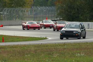 Cars coming through turns 10 and 11