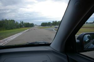 Entrance to the new turn 8, the carousel. Note old turn 9 on left.