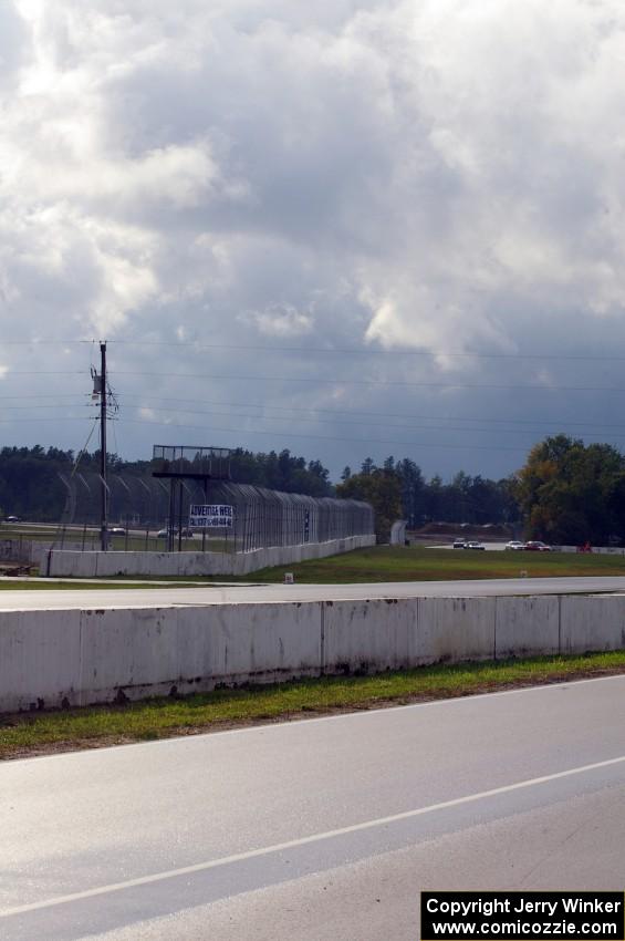 Cars headed out of 6 into 7 on the left with cars coming back through 10 and 11 on the right