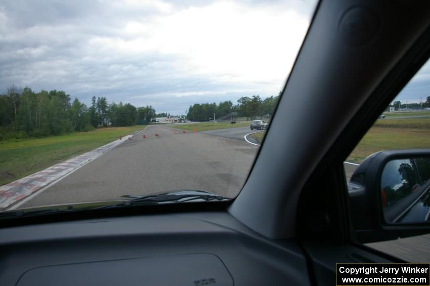 Entrance to the new turn 8, the carousel. Note old turn 9 on left.