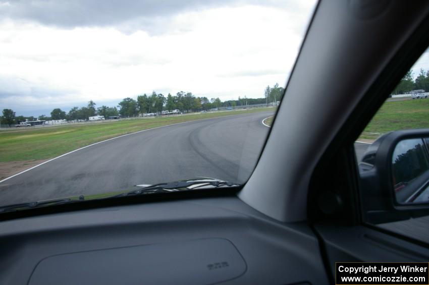 Middle of turn 8, the carousel