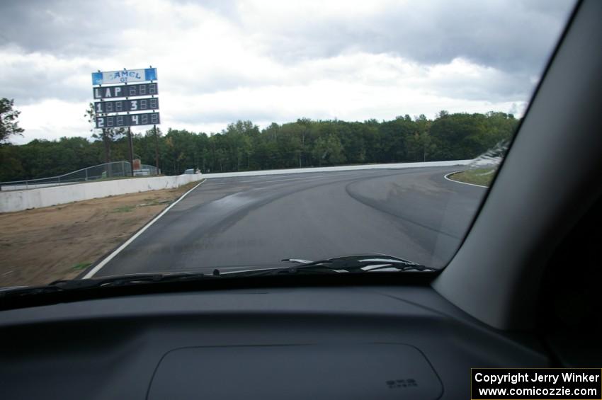 Coming into turn 13 after the bridge