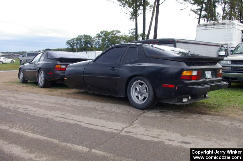 Porsche 944 with Porsche 944 trailer