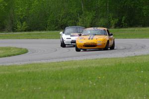 Jerret Gerber's Spec Miata Mazda Miata and Justin Elder's Spec Miata Mazda Miata