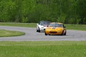 Jerret Gerber's Spec Miata Mazda Miata and Justin Elder's Spec Miata Mazda Miata