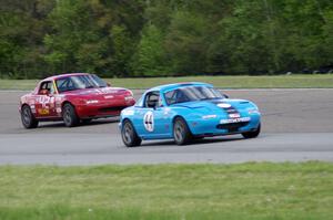 Jerry Szykulski's Spec Miata Mazda Miata and Greg Youngdahl's ITA Mazda Miata