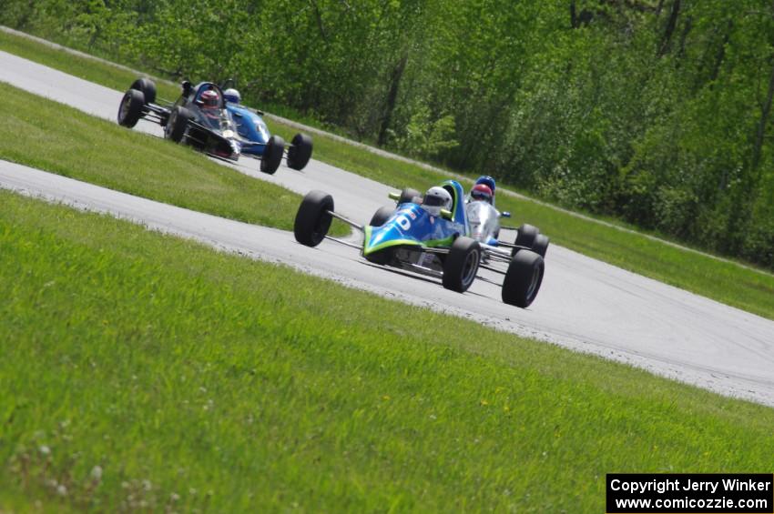 Steve Barkley's Euroswift SE-1, Tony Foster's Swift DB-1, Jeff Bartz's Reynard 88F and Dan Murphy's Van Diemen RF00K