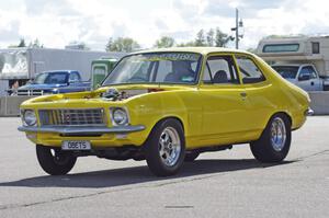 Holden drag racing car in the infield