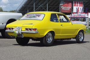 Holden drag racing car in the infield