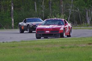 Tom Koetter's American Sedan Pontiac Trans-Am and Sean Maloney's STO Chevy Corvette