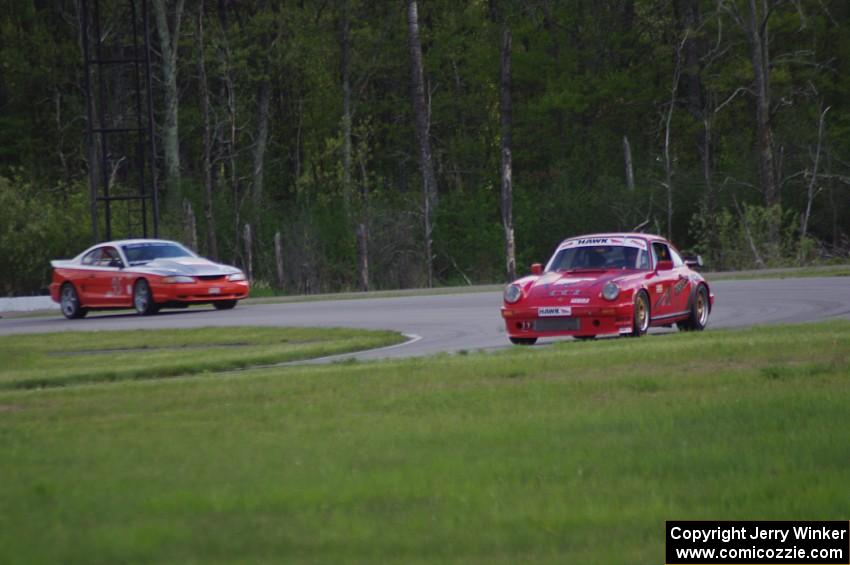 Shannon Ivey's ITE Porsche 911SC and Tom Fuehrer's SPO Ford Mustang