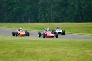 L to R) Rich Stadther's Dulon LD9 Formula Ford, Jeff Ingebrigtson's Caldwell D9 Formula Ford, John Hertsgaard's Formula Jr.