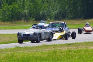 Mark Brandow's MGA, John Miller's Elden Mk. 10C Formula Ford, Tom Moran's BMW 2002 and Rich Stadther's Dulon LD9 Formula Ford