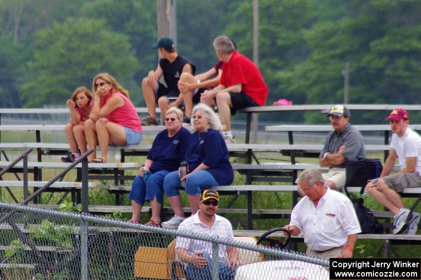 Crowd in the stands at corner 4