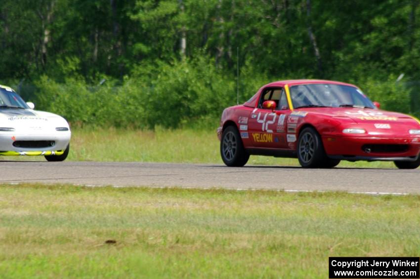 Greg Youngdahl's and Dan Corgard's Spec Miata Mazda Miatas