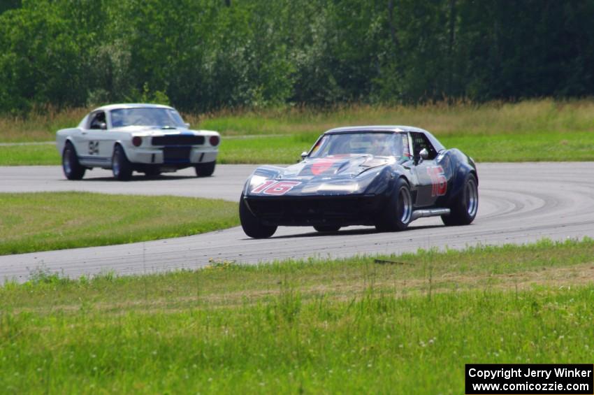Doug Rippie's Chevy Corvette and Brian Kennedy's Ford Shelby GT-350