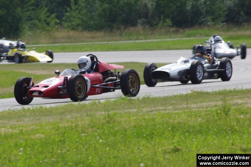 Paul Bastyr's McNamara Formula Vee, John Hertsgaard's (???) Formula Junior and Bob Hanneman's Zink C4 Formula Vee