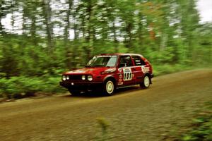 Mark Brown / Ole Holter VW GTI on Halverson Lake, SS1.