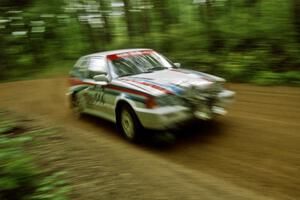 Chris Huntington / Doug Bradford Mazda 323GTX on Halverson Lake, SS1.