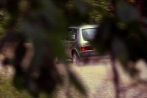 Chris Wilke / Mike Wren VW Rabbit on Halverson Lake, SS1.