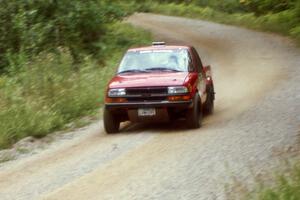 Jim Cox / Richard Donovan Chevy S-10 on Halverson Lake, SS1.