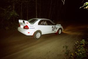 Chris Gilligan / Joe Petersen Mitsubishi Lancer Evo IV on SS4, Blue Trail.