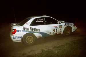 Jonathan Bottoms / Carolyn Bosley Subaru WRX on SS5, Ranch Plus.