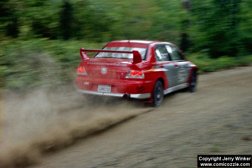 Leon Styles / John Dillon Mitsubishi Lancer Evo VII on Halverson Lake, SS1.