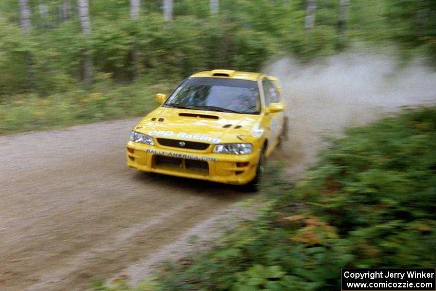 Lauchlin O'Sullivan / Scott Putnam Subaru Impreza on Halverson Lake, SS1.