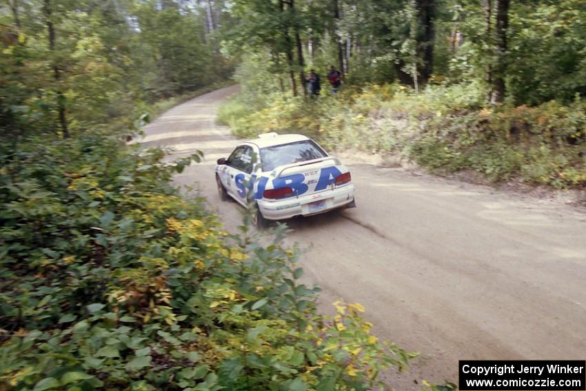 Henry Krolikowski / Cindy Krolikowski Subaru WRX on Halverson Lake, SS1.