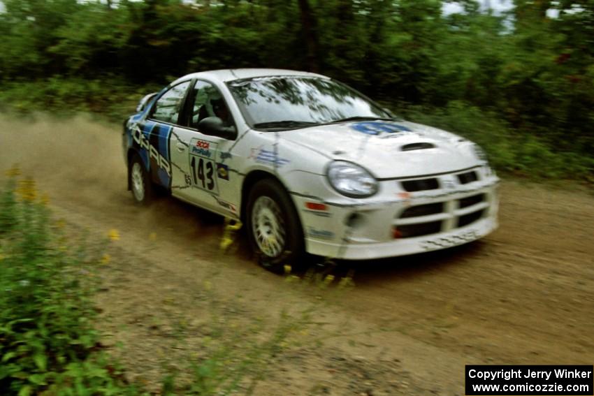 Chris Whiteman / Mike Paulin Dodge Neon SRT-4 on Halverson Lake, SS1.