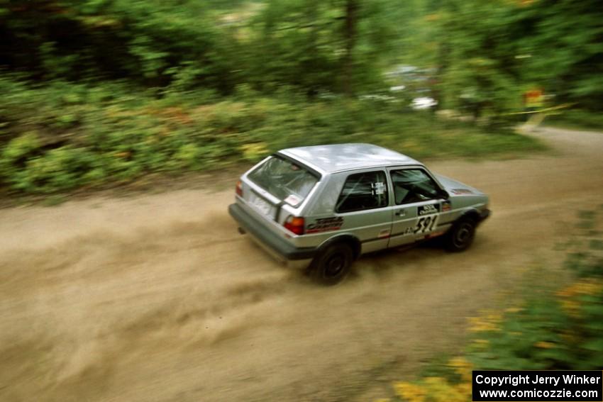 Dave Cizmas / Brady Sturm VW GTI on Halverson Lake, SS1.