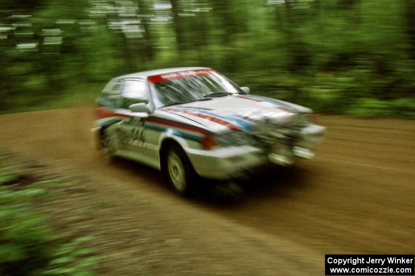 Chris Huntington / Doug Bradford Mazda 323GTX on Halverson Lake, SS1.