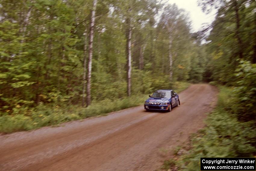 Kazimierz Pudelek / Marek Cichocki Subaru Impreza on Halverson Lake, SS1.