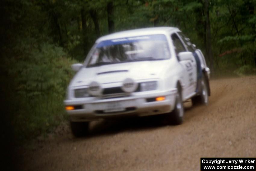 Colin McCleery / Nancy McCleery Ford Merkur XR4Ti on Halverson Lake, SS1.