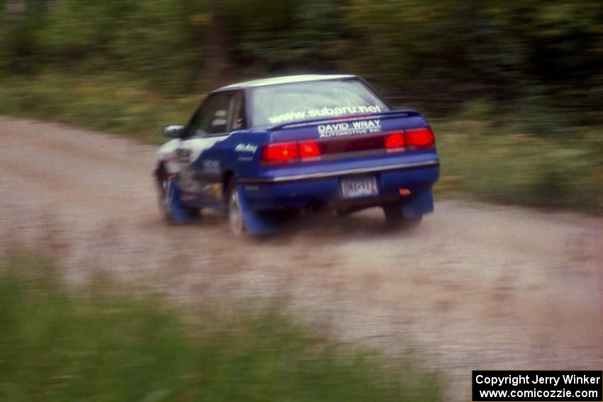 Mike Wray / Ryan Grittman Subaru Legacy Turbo on Halverson Lake, SS1.