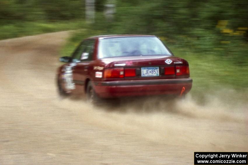 Ben Hanka / John Nordlie Mazda Protege on Halverson Lake, SS1.