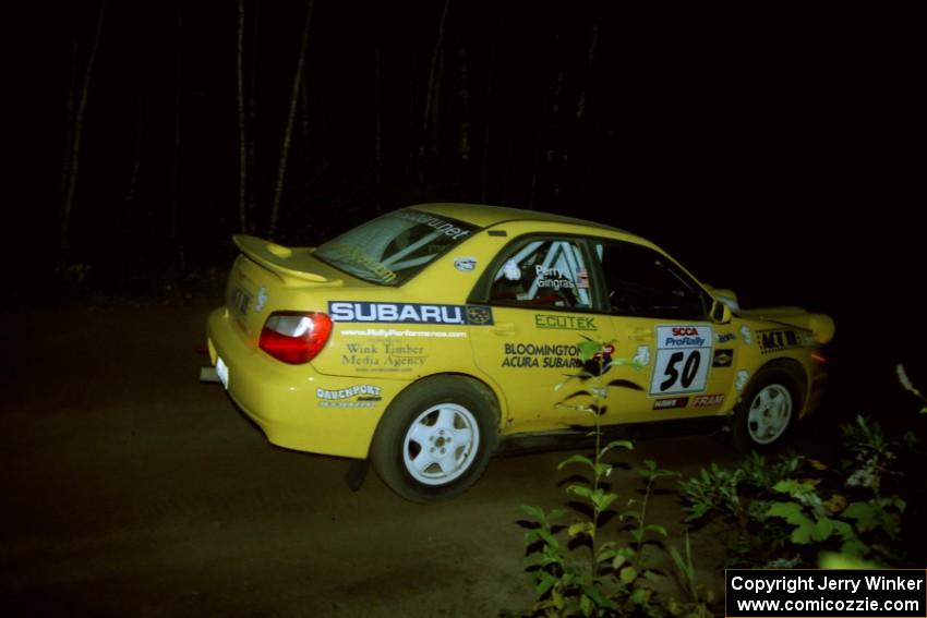 Steve Gingras / Alan Perry Subaru WRX on SS4, Blue Trail.