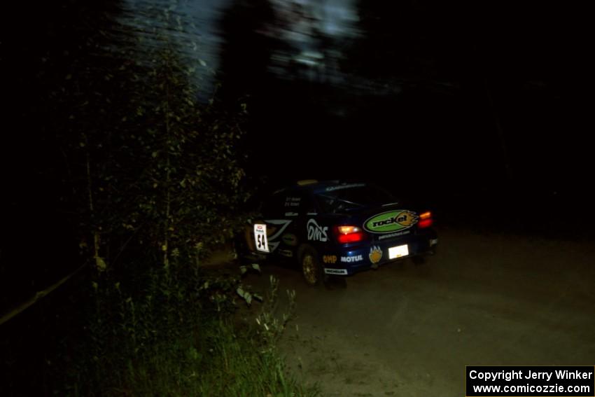 Pat Richard / Nathalie Richard Subaru WRX on SS4, Blue Trail.