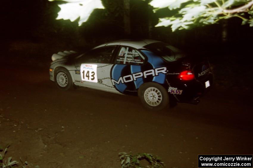 Chris Whiteman / Mike Paulin Dodge Neon SRT-4 on SS4, Blue Trail.