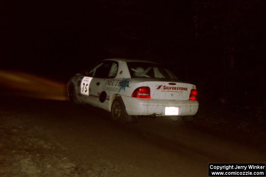 Scott Comens / Adrian Wintle Plymouth Neon on SS4, Blue Trail.