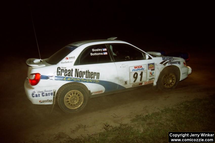 Jonathan Bottoms / Carolyn Bosley Subaru WRX on SS5, Ranch Plus.