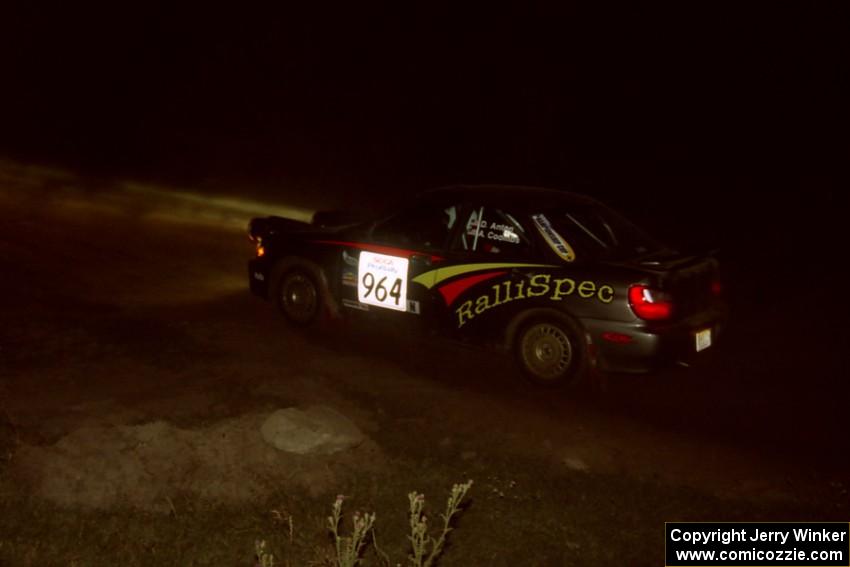 Dave Anton / Andrew Coombs Subaru WRX on SS5, Ranch Plus.
