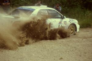 Jonathan Bottoms / Carolyn Bosley Subaru WRX at the SS9 (Heart Lake) spectator area.