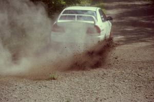 Chris Gilligan / Joe Petersen Mitsubishi Lancer Evo IV at the SS9 (Heart Lake) spectator area.